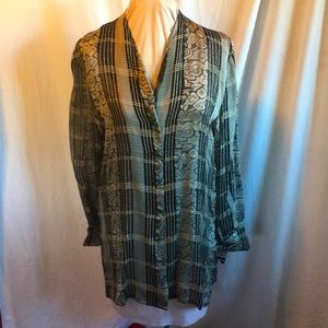 Black and god tunic jacket long sleeve size L